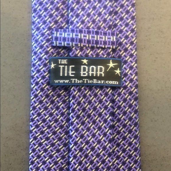 Tie Bar woven silk necktie - Picture 5 of 8